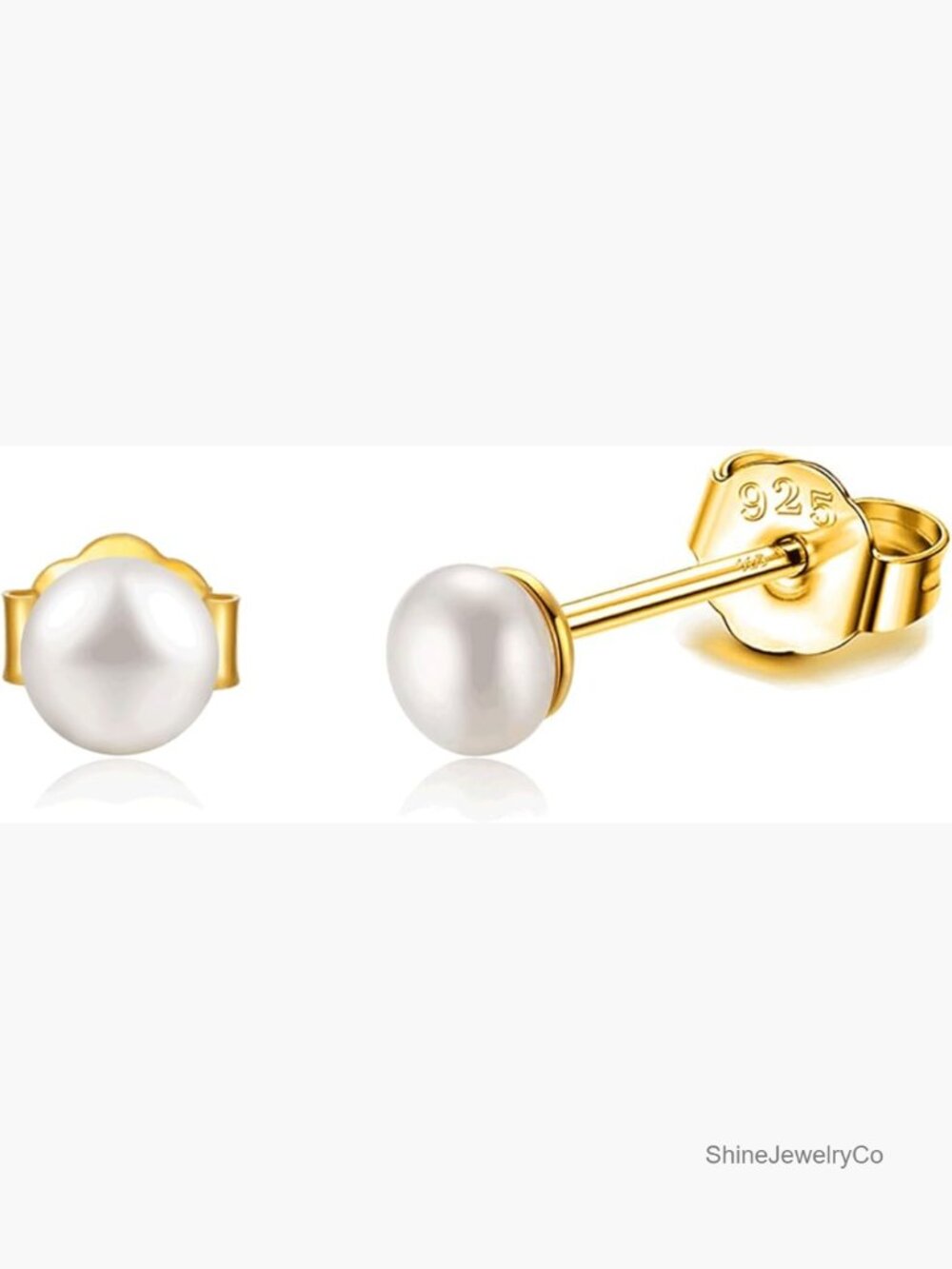Small Freshwater Pearl Stud Earrings 925 Sterling Silver Dainty 3-5mm